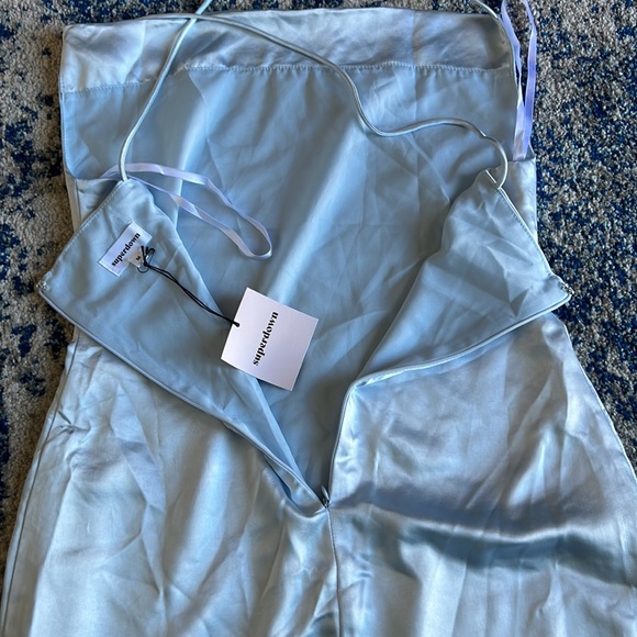 Superdown Billie Drape Midi Dress in Dusty Blue Medium - Picture 12 of 14